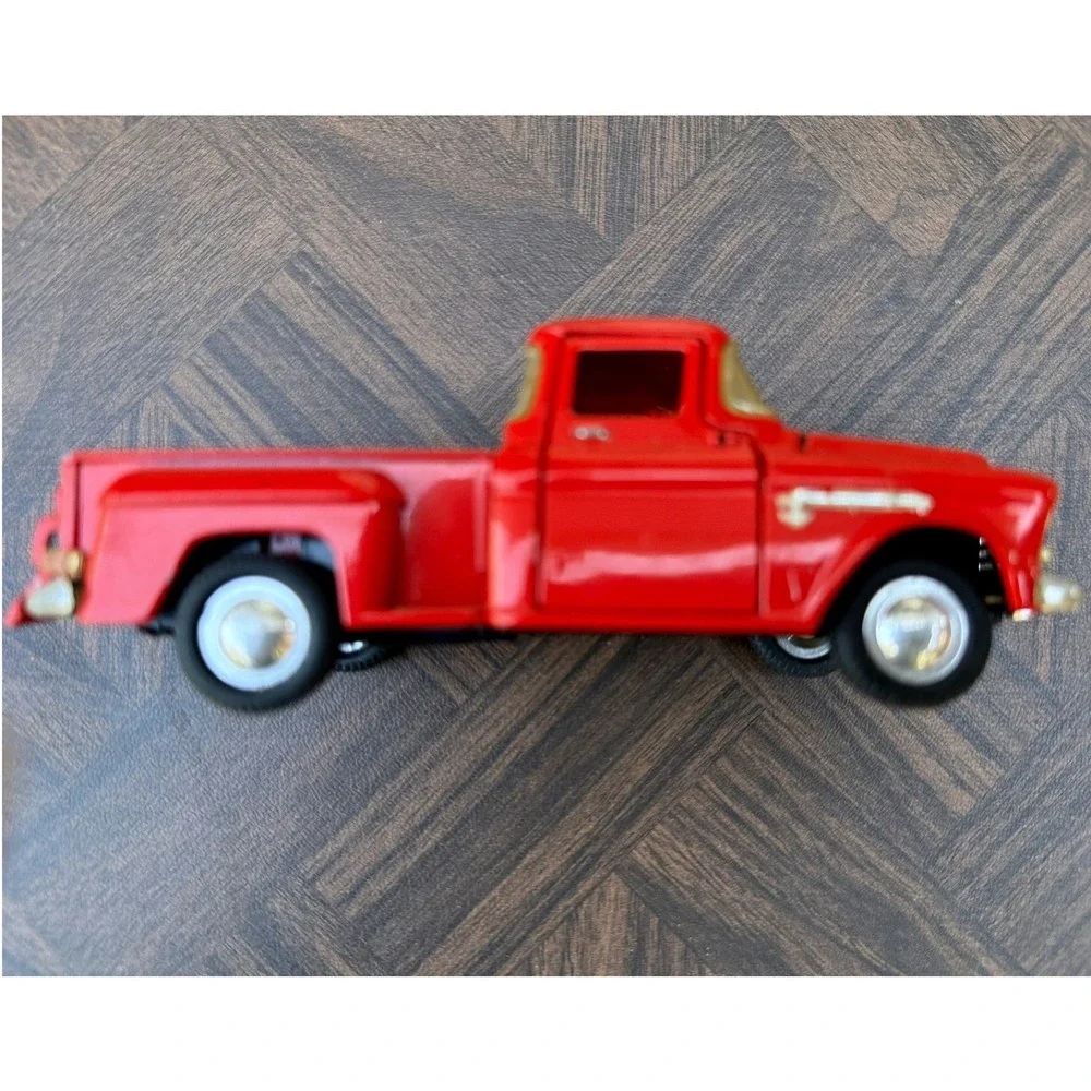 Kinsmart Vintage Red Diecast 1955 Chevrolet 3100 Stepside Pickup Truck Model Toy